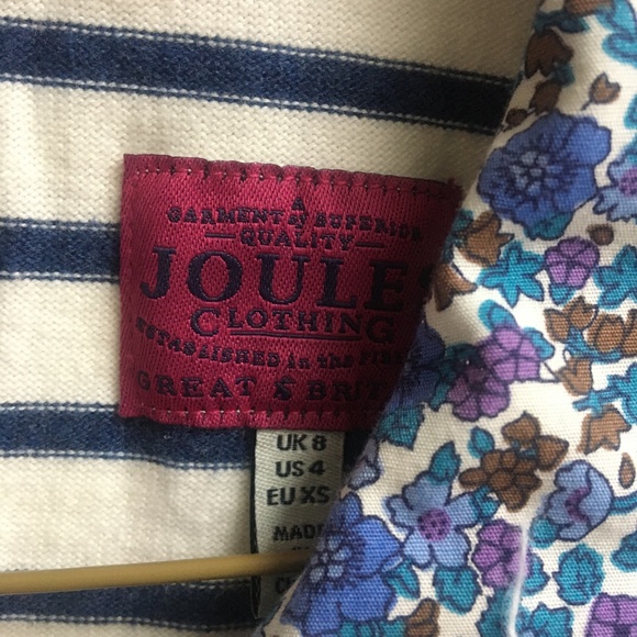Joules 3/4 Sleeve Collared Light Sweater Shirt - Picture 3 of 4
